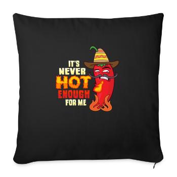 Cuisine mexicaine Habanero Chili Amateurs - Housse de coussin décorative 45 x 45 cm - noir - Devant