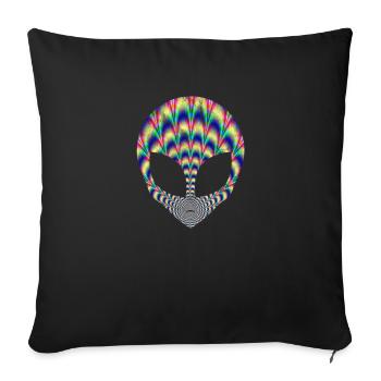 Alien Gift Extraterrestrial Ufo Area 51 Sci-fi - Sofa pillowcase 17,3'' x 17,3'' (45 x 45 cm) - black - Front