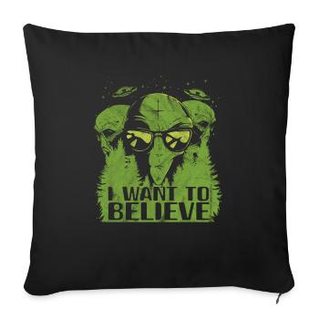 Étranger - Housse de coussin décorative 45 x 45 cm - noir - Devant