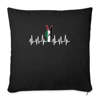 Palestine Gift Free Palestine Gaza Strip - Sofa pillowcase 17,3'' x 17,3'' (45 x 45 cm) - black - Front