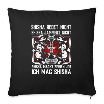 Shisha Gift pour Hookah Hookah Hookah Bar Pipe - Housse de coussin décorative 45 x 45 cm - noir - Devant