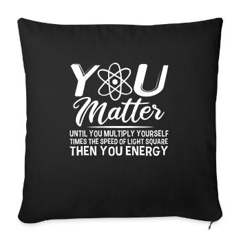 Drôle de science Ils sont importants jusqu’à ce qu’ils - Housse de coussin décorative 45 x 45 cm - noir - Devant