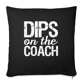 Dips On The Trainer Funny Wife Of The Trainer - Sofa pillowcase 17,3'' x 17,3'' (45 x 45 cm) - black - Front