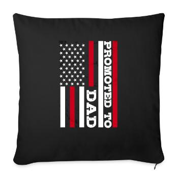 Promoted to Dad to Become New Parent in 2022 - Sofa pillowcase 17,3'' x 17,3'' (45 x 45 cm) - black - Front