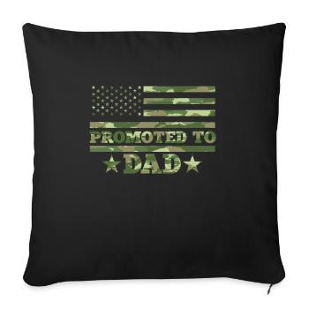 Promoted to Dad to Become New Parent in 2022 - Sofa pillowcase 17,3'' x 17,3'' (45 x 45 cm) - black - Front