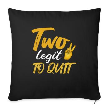 Deux tenues légitimes et drôles sur le thème du hip-hop - Housse de coussin décorative 45 x 45 cm - noir - Devant