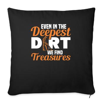 Dirt Fishing Probe Detector Sondler - Sofa pillowcase 17,3'' x 17,3'' (45 x 45 cm) - black - Front