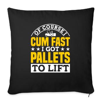 Forklift Driver Forklift Truck Driver - Sofa pillowcase 17,3'' x 17,3'' (45 x 45 cm) - black - Front