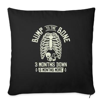 Pregnancy Halloween Bump To The Bone Maternity - Sofa pillowcase 17,3'' x 17,3'' (45 x 45 cm) - black - Front