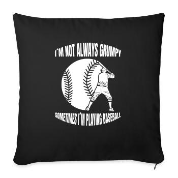 Baseball Baseball Lover Gift Baseball Game - Sofa pillowcase 17,3'' x 17,3'' (45 x 45 cm) - black - Front