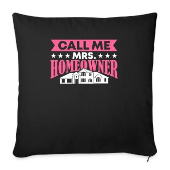 Propriétaire Propriétaire Cadeau Propriétaire Propriétaire - Housse de coussin décorative 45 x 45 cm - noir - Devant