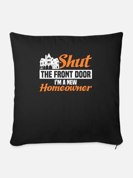 Hausbesitzer Eigentümer Geschenk Hauseigentümer - Sofakissenbezug 45 x 45 cm - Schwarz
