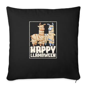 Eerily creepy spooky funny Halloween - Sofa pillowcase 17,3'' x 17,3'' (45 x 45 cm) - black - Front