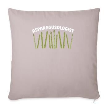 Spargelforscher Spargelliebhaber Veganes Gemüse - Sofakissenbezug 45 x 45 cm - helles Taupe - Vorne