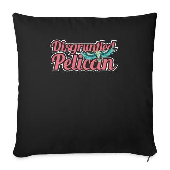 Pelican Pelicans Oiseaux Oiseaux Oiseaux - Housse de coussin décorative 45 x 45 cm - noir - Devant