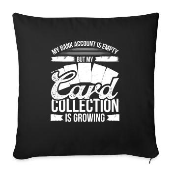 Collection de jeux de cartes à collectionner Compte bancaire Carte TCG - Housse de coussin décorative 45 x 45 cm - noir - Devant