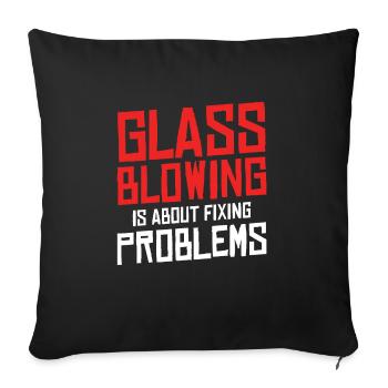 Glass Blower - Glassblowing - Sofakissenbezug 45 x 45 cm - Schwarz - Vorne