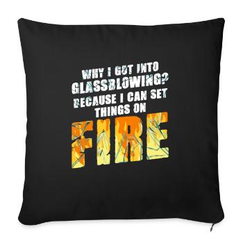 Glass Blower - Glassblowing - Sofakissenbezug 45 x 45 cm - Schwarz - Vorne