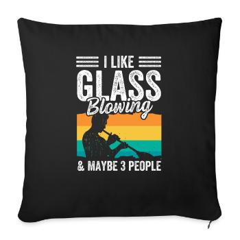 Glass Blower - Glassblowing - Sofakissenbezug 45 x 45 cm - Schwarz - Vorne