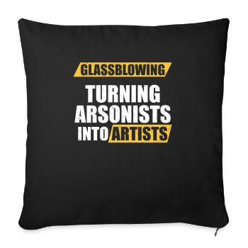 Glass Blower - Glassblowing - Sofakissenbezug 45 x 45 cm - Schwarz - Vorne