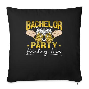 Enterrement de vie de garçon Drinking Team Beer Stag Night - Housse de coussin décorative 45 x 45 cm - noir - Devant