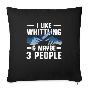 Whittler | Woddcarving - Sofa pillowcase 17,3'' x 17,3'' (45 x 45 cm) - black - Front