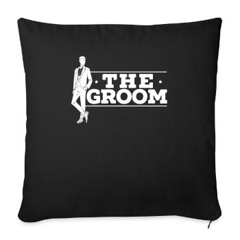 The Groom Stag Night Wedding Bachelor Party - Sofa pillowcase 17,3'' x 17,3'' (45 x 45 cm) - black - Front