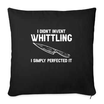 Whittler | Woddcarving - Sofa pillowcase 17,3'' x 17,3'' (45 x 45 cm) - black - Front