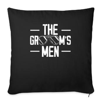 L’enterrement de vie de garçon des hommes des mariés - Housse de coussin décorative 45 x 45 cm - noir - Devant