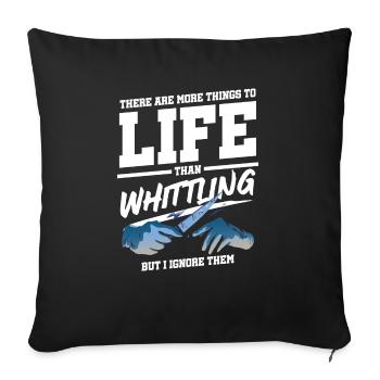 Whittler | Woddcarving - Sofa pillowcase 17,3'' x 17,3'' (45 x 45 cm) - black - Front