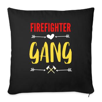 Firefighter Gang - Sofa pillowcase 17,3'' x 17,3'' (45 x 45 cm) - black - Front