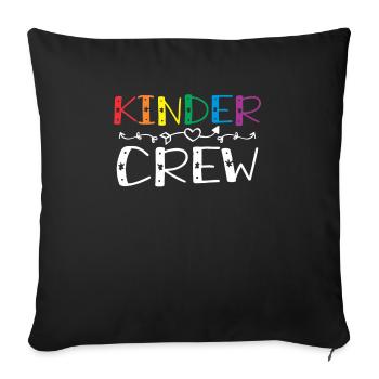 Kinder Crew 1st Day of Kindergarten Teacher - Sofa pillowcase 17,3'' x 17,3'' (45 x 45 cm) - black - Front