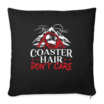 Coaster Hair Don't Care Roller Coaster Ride - Sofa pillowcase 17,3'' x 17,3'' (45 x 45 cm) - black - Front