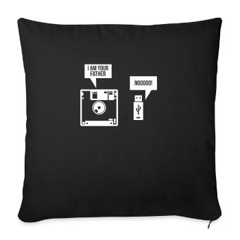 Disque USB Je suis votre père ordinateur nerd - Housse de coussin décorative 45 x 45 cm - noir - Devant