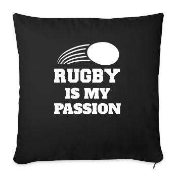 Rugby Rugby Coach Rugby Team Gift Rugby Player - Sofa pillowcase 17,3'' x 17,3'' (45 x 45 cm) - black - Front