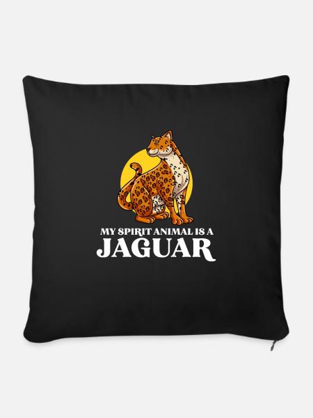 Jaguar Geschenkidee - Sofakissenbezug 45 x 45 cm - Schwarz