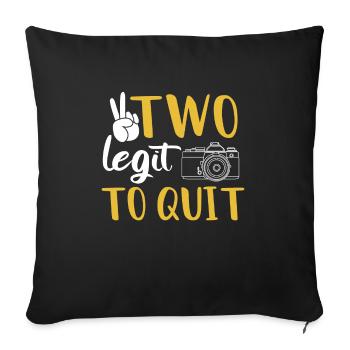 Deux légitimes au drôle de thème hip-hop 2. - Housse de coussin décorative 45 x 45 cm - noir - Devant