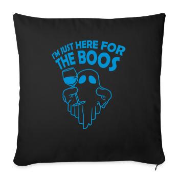 Here for the boos - Sofa pillowcase 17,3'' x 17,3'' (45 x 45 cm) - black - Front