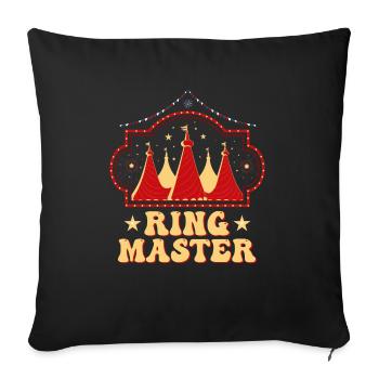 Circus Ringmaster Costume - Sofa pillowcase 17,3'' x 17,3'' (45 x 45 cm) - black - Front