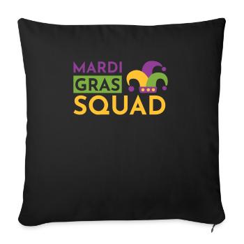 Mardi Gras Squad - Sofakissenbezug 45 x 45 cm - Schwarz - Vorne