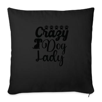 Chienne folle - Housse de coussin décorative 45 x 45 cm - noir - Devant