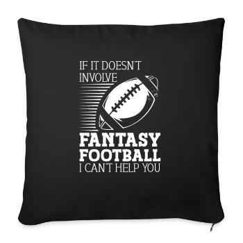 Fantasy Football Involvieren Sport Fußballspieler - Sofakissenbezug 45 x 45 cm - Schwarz - Vorne
