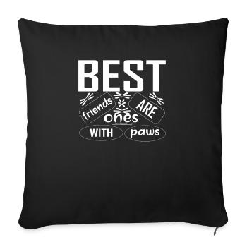 Beagle lèche tous les cambrioleurs - Housse de coussin décorative 45 x 45 cm - noir - Devant