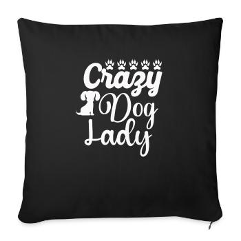 Chienne folle - Housse de coussin décorative 45 x 45 cm - noir - Devant