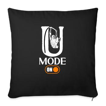 U Mode On Funny Pole Vault - Sofa pillowcase 17,3'' x 17,3'' (45 x 45 cm) - black - Front