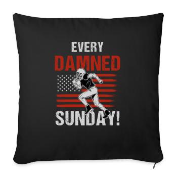 Joueur de football américain Sports American Football - Housse de coussin décorative 45 x 45 cm - noir - Devant