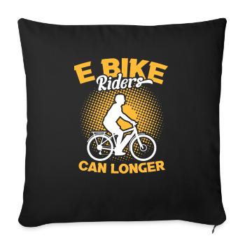 Batterie de vélo électrique Batterie Vélo E-Bike - Housse de coussin décorative 45 x 45 cm - noir - Devant