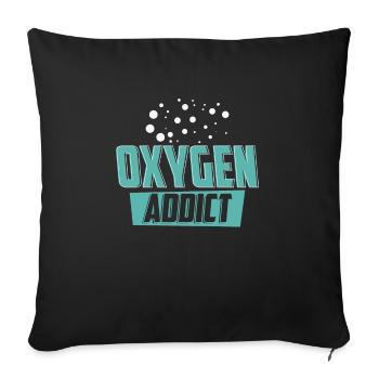 Addiction à la plongée sous-marine Natation sous l’eau - Housse de coussin décorative 45 x 45 cm - noir - Devant