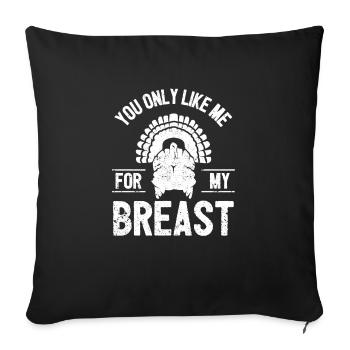 Funny Thanksgiving turkey You just like me - Sofa pillowcase 17,3'' x 17,3'' (45 x 45 cm) - black - Front