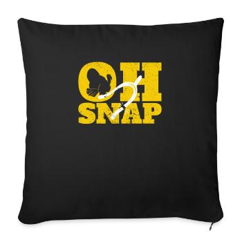 Oh Snap Wishbone Funny Thanksgiving Dinner - Sofa pillowcase 17,3'' x 17,3'' (45 x 45 cm) - black - Front